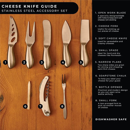 Personalized Charcuterie Board Set 19pcs Cheese Board And Knife Set