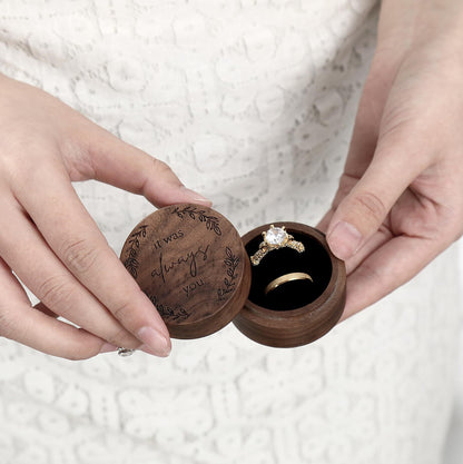 Black Walnut Heart Ring Organizer Solid Wood Jewelry Box