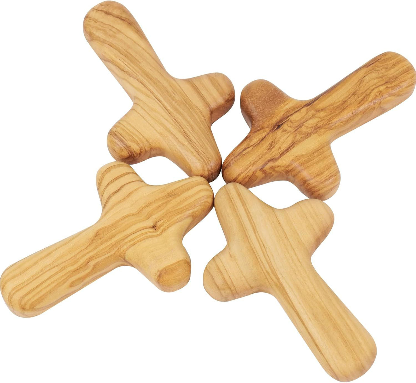 Olive Wood Cross Solid Wooden Hand Held Crosses Wood Blessing Cross