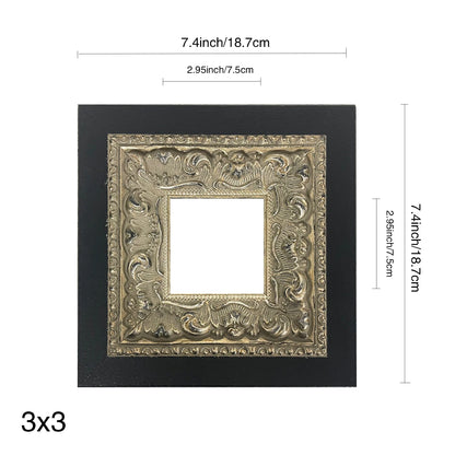 Classic Printing Picture Frame Solid Wood Oil Painting Frame for Photo European Style Photo Frames On Background Wall 10*10cm