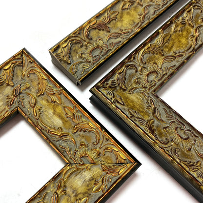 Classic Exquisite Printed Golden Photo Frame Retro Solid Wood Frame Oil Painting Picture Frame Living Room Exhibition Decoration