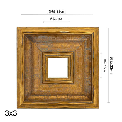 Retro High Quality Solid Wood Picture Frame Golden Picture Frame Vintage Frames for Photos Wall Decor Birthday Gift Wall Hanging