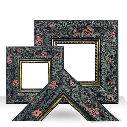 GTFRAME Vintage Printing Photo Frame Solid Wood Square Picture Frame Wall-Mounted Photo Frame for Oil Painting Christmas Gift