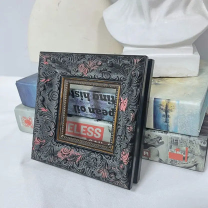 GTFRAME Vintage Printing Photo Frame Solid Wood Square Picture Frame Wall-Mounted Photo Frame for Oil Painting Christmas Gift