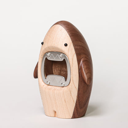 Wooden Shark Shape Bottle Cap Opener Beer Soda Bottle Opener