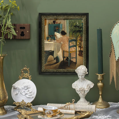 Classic Printing Picture Frame Solid Wood Oil Painting Frame for Photo European Style Photo Frames On Background Wall 10*10cm