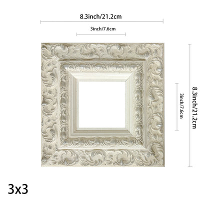 Vintage Square Solid Wood Photo Frame for Wall Hanging Classic Printed White Picture Frame Home Office Decoration Ornament Gift