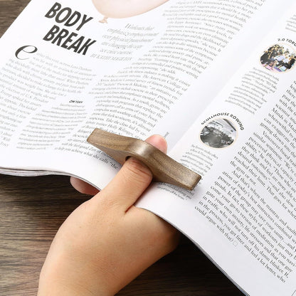 Thumb Book Brace Solid Wood Book Press One Handed Reading Ring