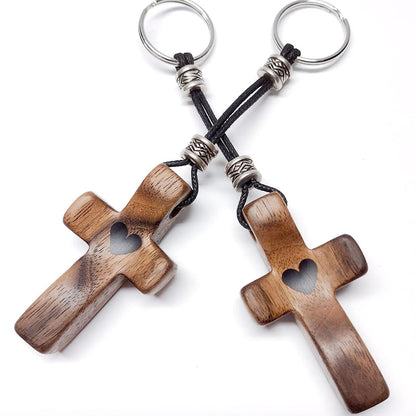 Wooden Blessing Cross Pendant