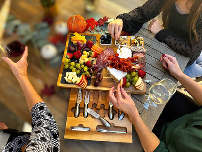 Personalized Charcuterie Board Set 19pcs Cheese Board And Knife Set