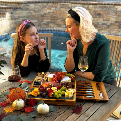 Personalized Charcuterie Board Set 19pcs Cheese Board And Knife Set